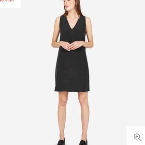 Everlane Double Lined Silk V-Neck Dress